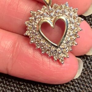 14k Natural Diamond Heart